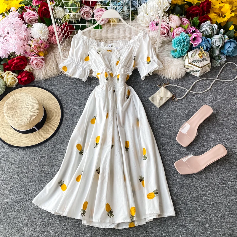 Женское платье с открытыми плечами SINGRAIN корейское романтическое вечернее миди