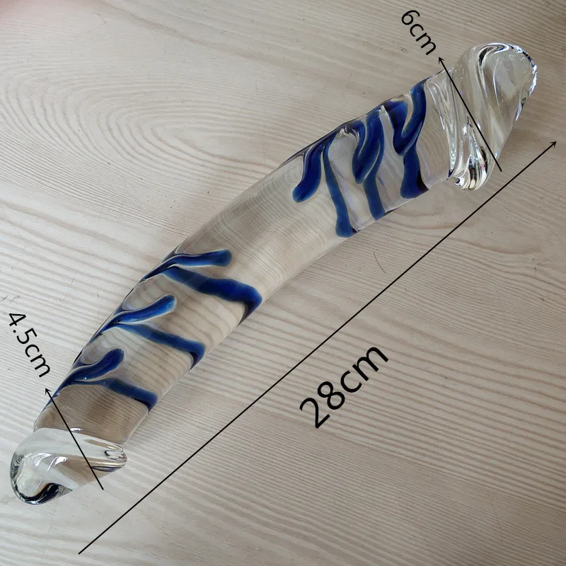 Реалистичный фаллоимитатор искусственный пенис огромный двойной стеклянный