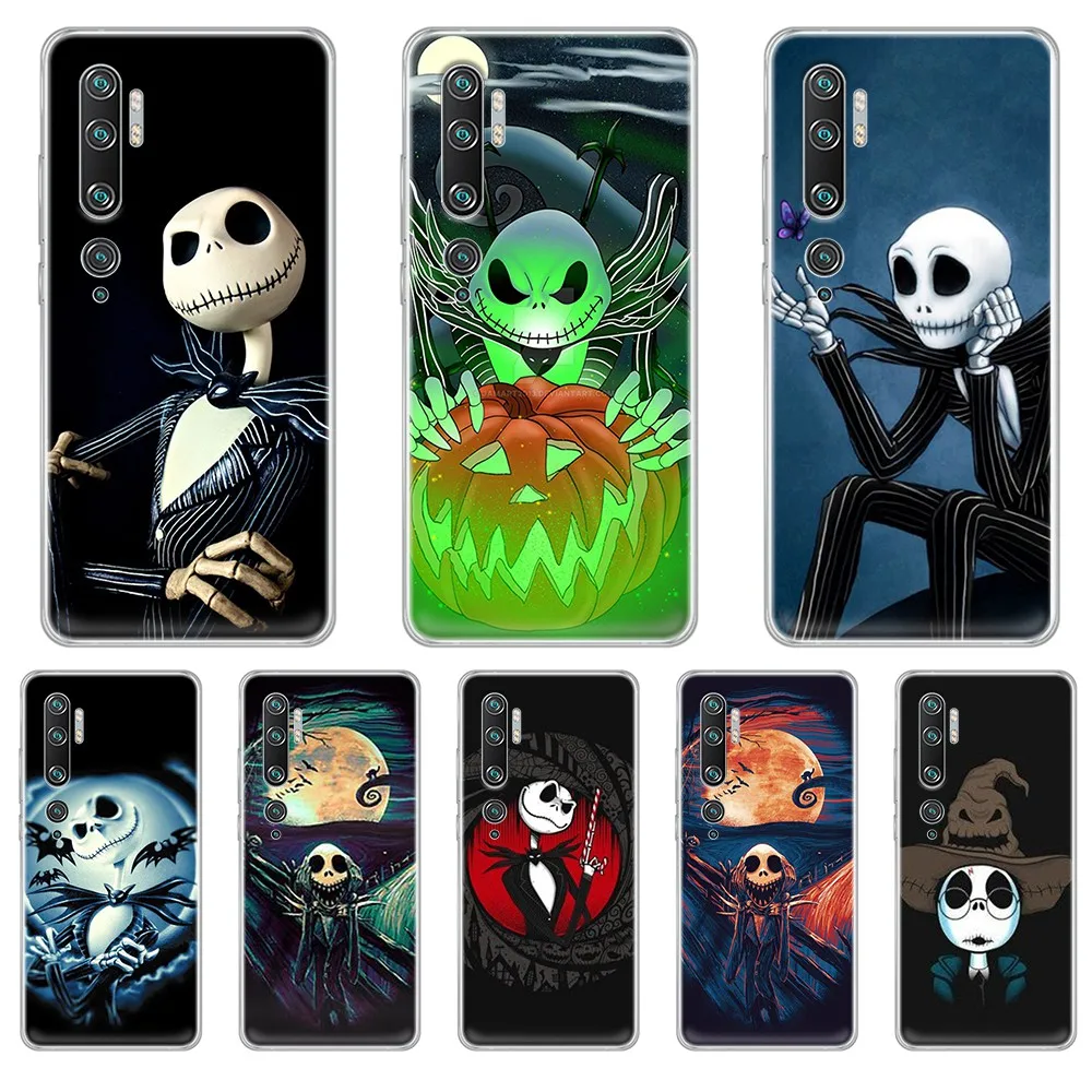 Модный прозрачный чехол Jack Skellington для телефона XIAOMI mi 3 4 5 5X 8 9 10 se max pro a2 9T note