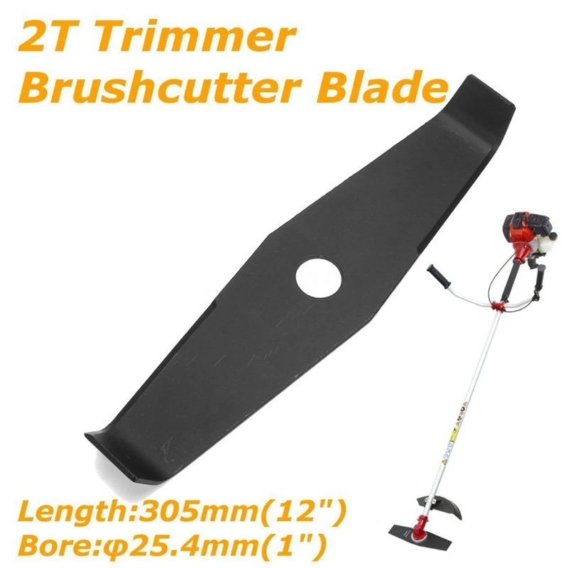 

Brush Cutter Grass Trimmer Head Knife Cutting Steel Blade 2 Tooth 2T Trimmer Blade 305 X 25.4 X 3Mm for Bush Brushcutter
