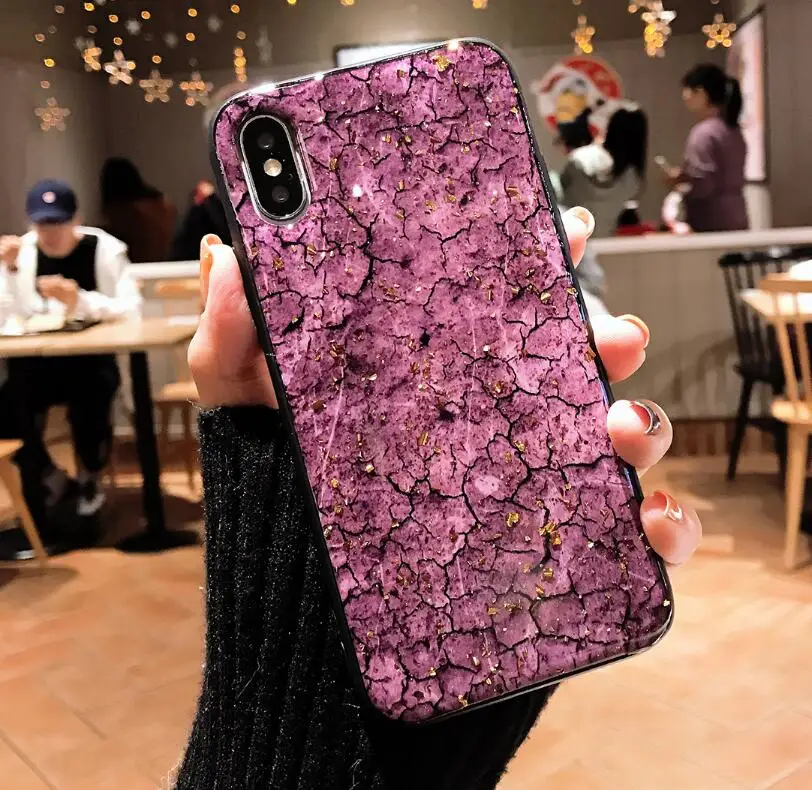J Блестящий экзотический чехол для телефона с золотой фольгой для iPhone 7 plus 6 6 s 8 Plus, мягкий чехол из ТПУ с леопардовым принтом для iPhone XS Max XR 11, чехол - Цвет: J