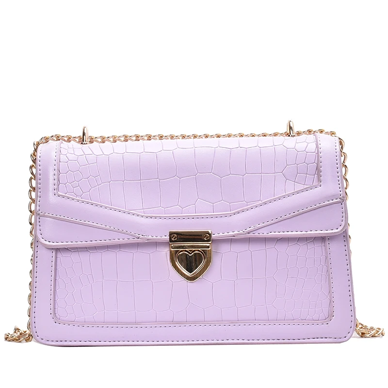 

Crocodile Pattern Square Crossbody Bag 2020 Fashion New Quality Pu Leather Women's Designer Handbag Chain Shoulder Messenger Bag