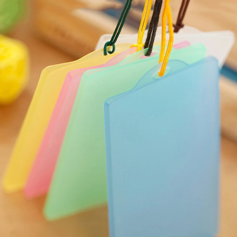 5 шт. пластиковый держатель для карт однотонный Прозрачный чехол дизайн