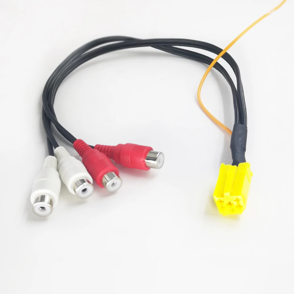 MINI ISO 6Pin Out 4 chinch кабель RCA 4RCA линия для Peugeot Volkswagen Skoda Ford в VDO Becker | Автомобили и