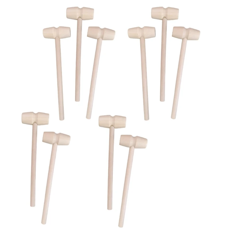 

10pcs Mini Wooden Hammer Mallet Pounding Toy Beating Gavel Toys for Kids