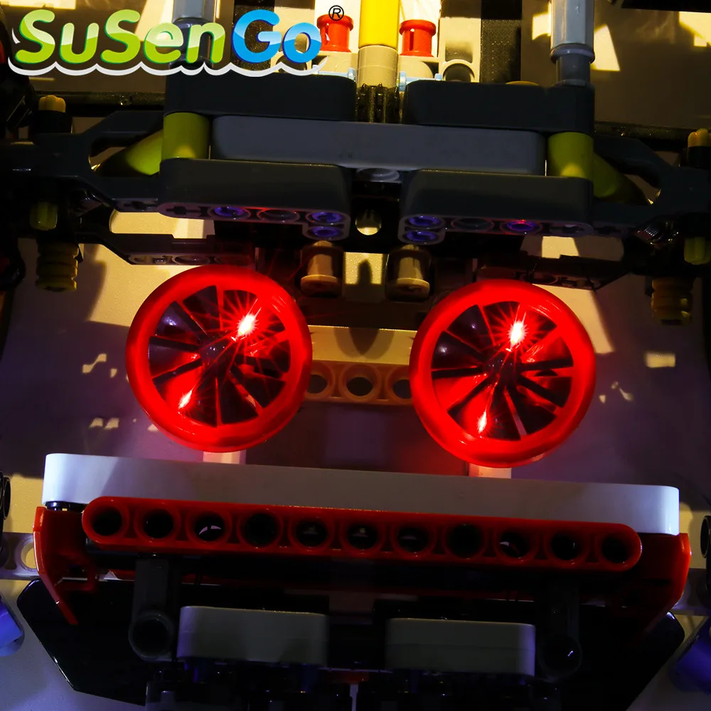 SuSenGo светодиодный светильник комплект для 42077 гоночный автомобиль совместим с 20077