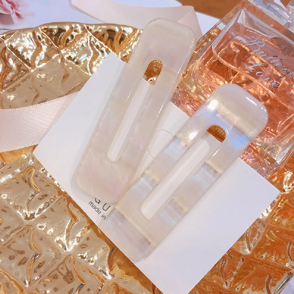 

New Acetate Geometric Hair Clip Headband Long Sweet Hairpin Barrette Headwear Fashion Women Hair Accessories