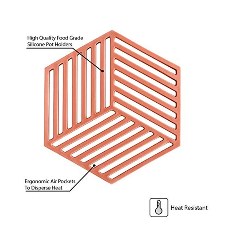 Термостойкие шестигранные горячие подушечки Нескользящие наколенники