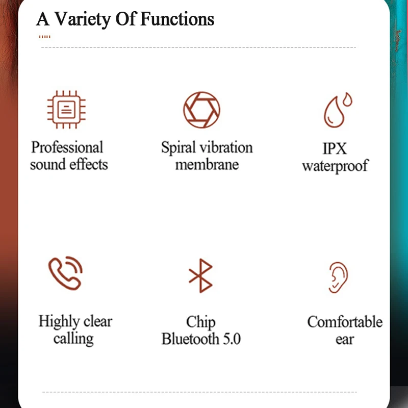 

Earphone Bluetooth 5.0 Wireless Headset Magnetic Neckband Earphones IPX5 Waterproof Sport Earbud with Noise Cancelling Mic