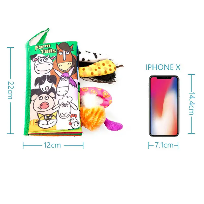 Детские 3D книжки с животными и хвостом новинка 2020 детские игрушки пазлы