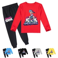 video game friday night funkin tracksuit kids long sleeve t shirt jogging pants 2pcs sets baby girl clothes teen boys sportsuit