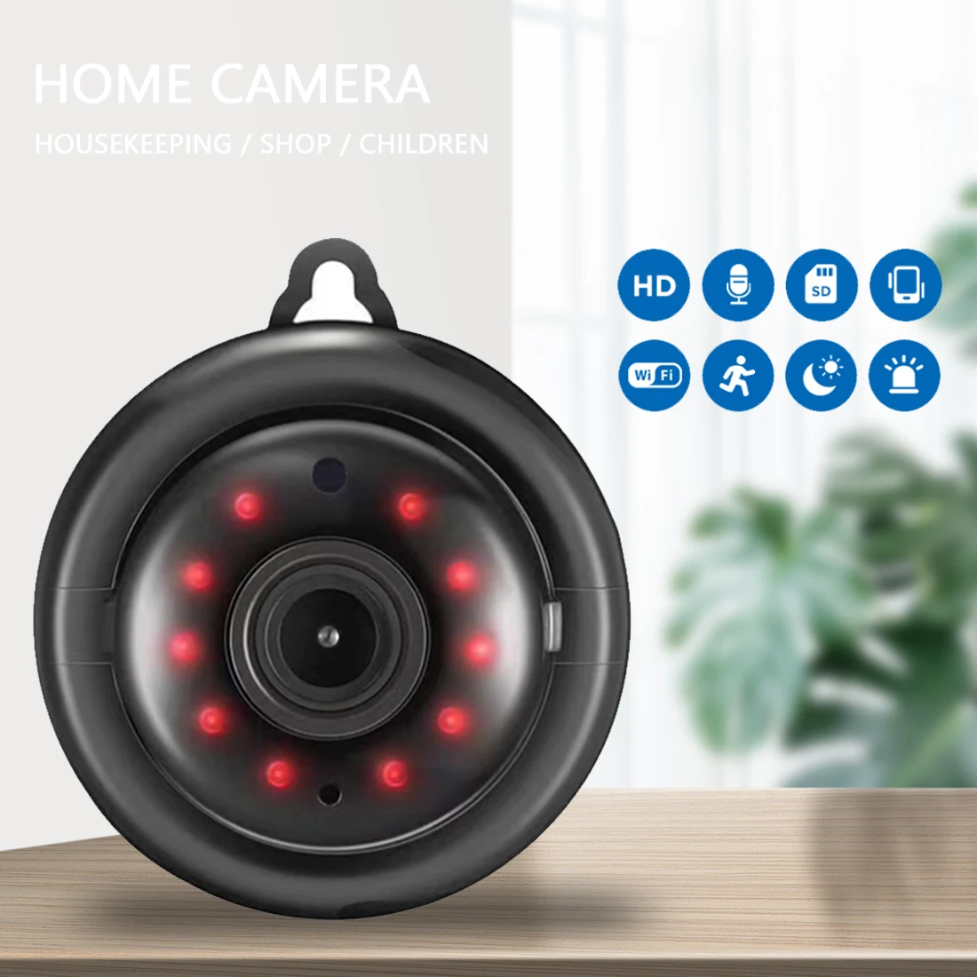 Мини WiFi камера 1080P беспроводная IP радионяня домашнее наблюдение ИК Ночное