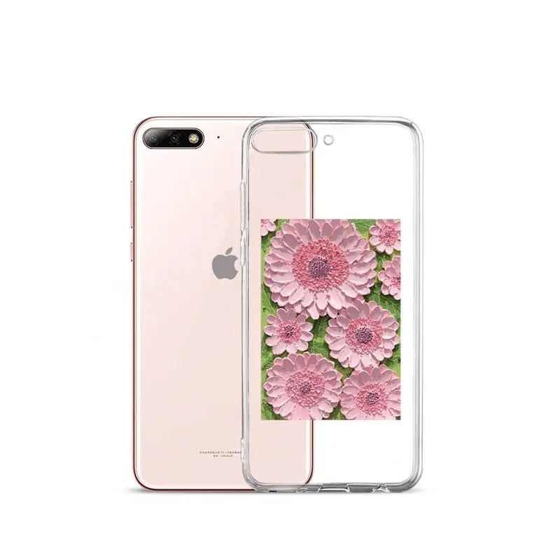 

sun flower color oil painting Phone Case Transparent for iPhone Samsung A S 11 12 6 7 8 9 10 20 Pro X XS Max XR Plus lite
