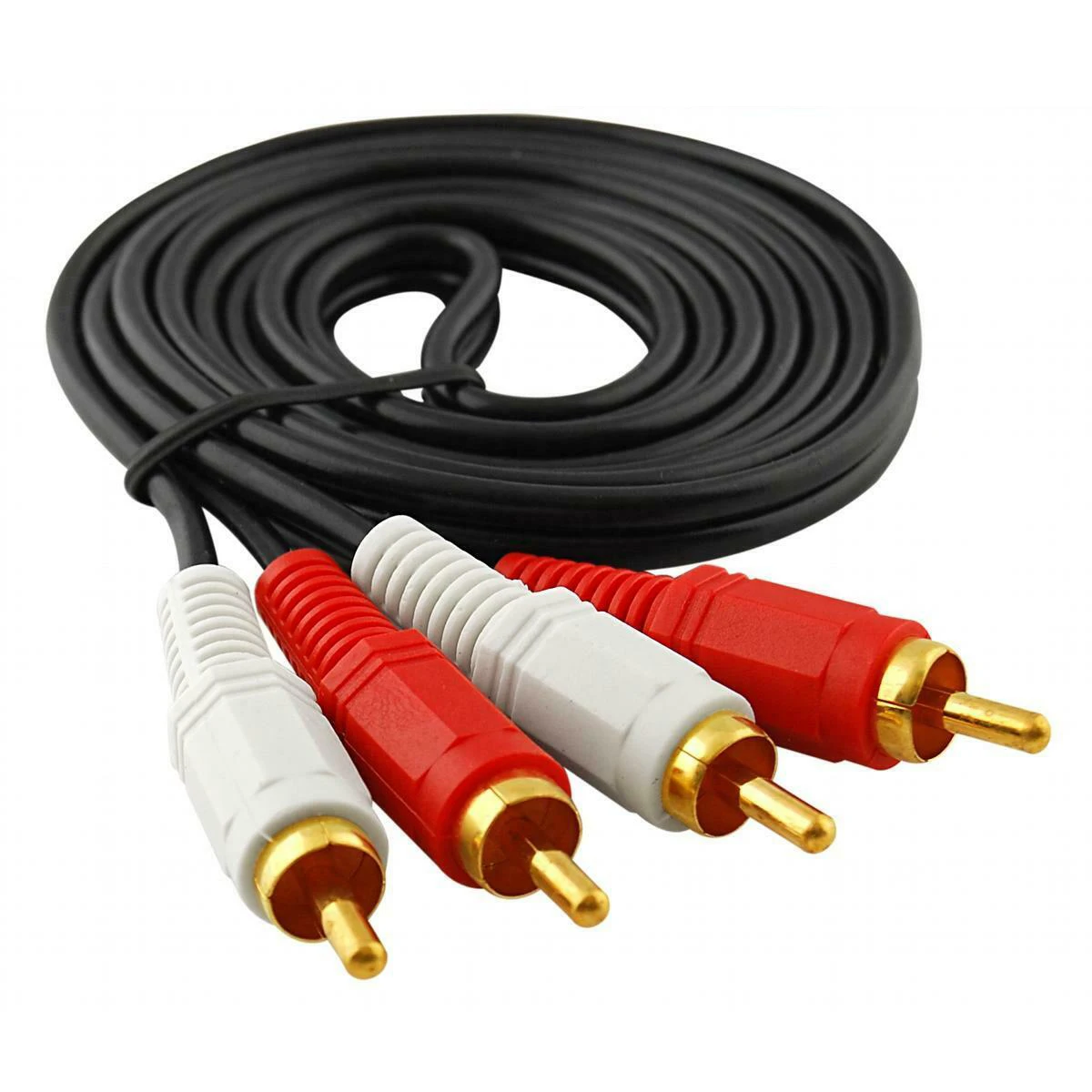 

(5-pack) 2-RCA Stereo Analog Audio Cable 2-RCA Male to Male, 5ft 5X