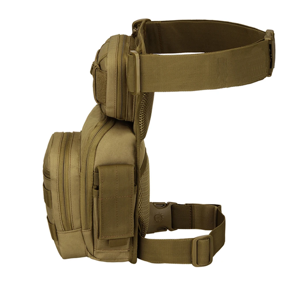 Men Leg Bag Waist Bag Utility Belt Pack Pouch Adjustable Hiking Male Hip Motorcycle Bags Military Tactical Waist Bag XA936+WA