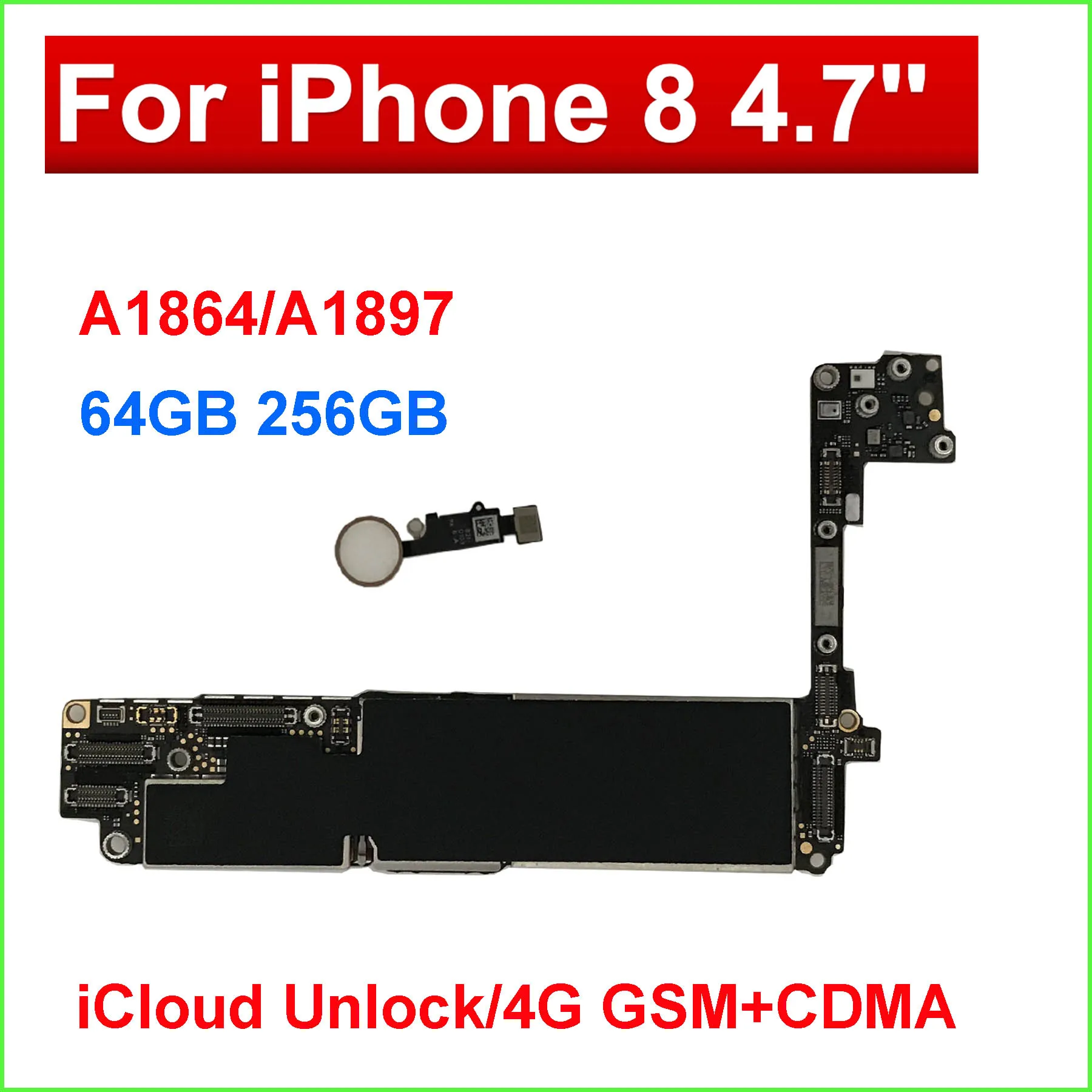 Для iPhone 8 материнская плата 64 Гб 256 ГБ Touch ID Главная Кнопка Оригинальный