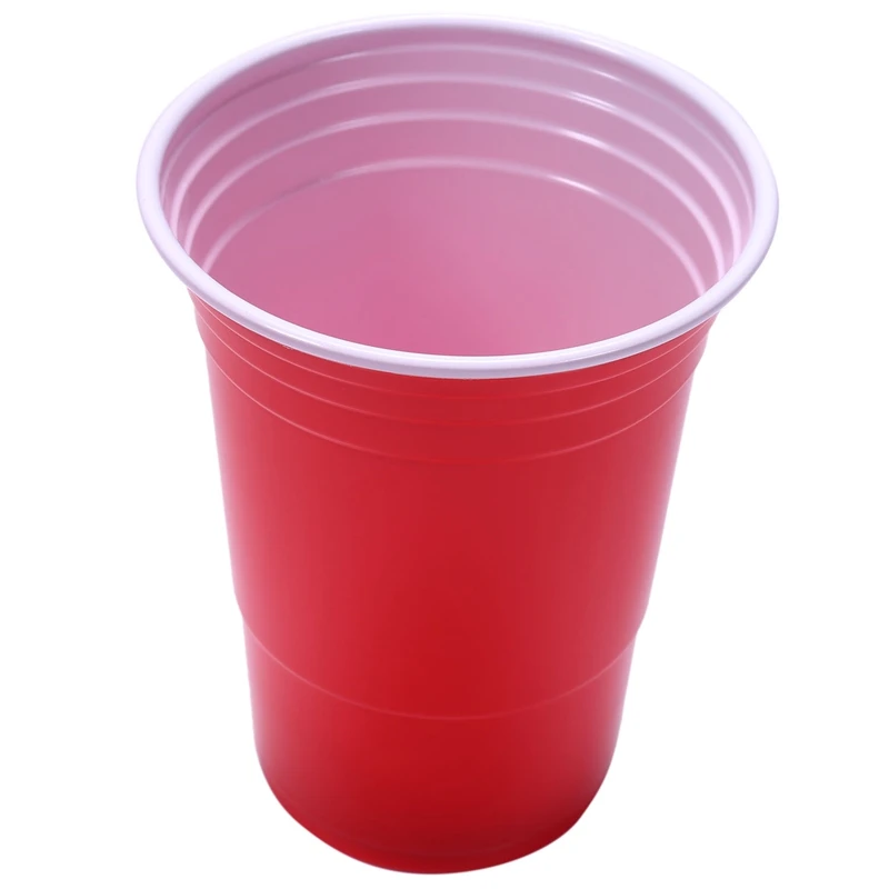 

100Pcs / Set of 450Ml Red Disposable Plastic Cup Party Cup Bar Restaurant Supplies Houseware Household Goods High Quality