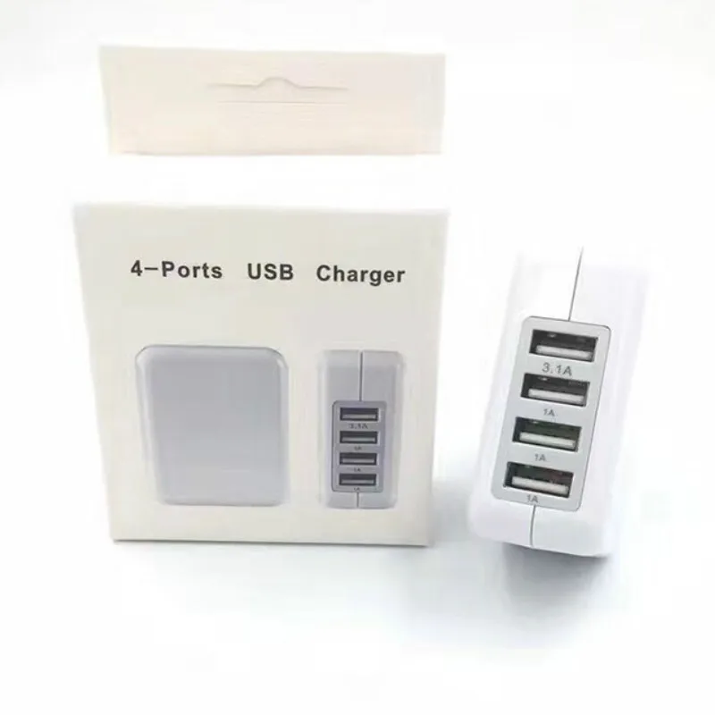 Штепсельная Вилка EU/US, настенная зарядная станция, 4 порта, usb-зарядное устройство для путешествий, зарядное устройство переменного тока, адаптер для huawei, Xiaomi, iPhone, шоппинг