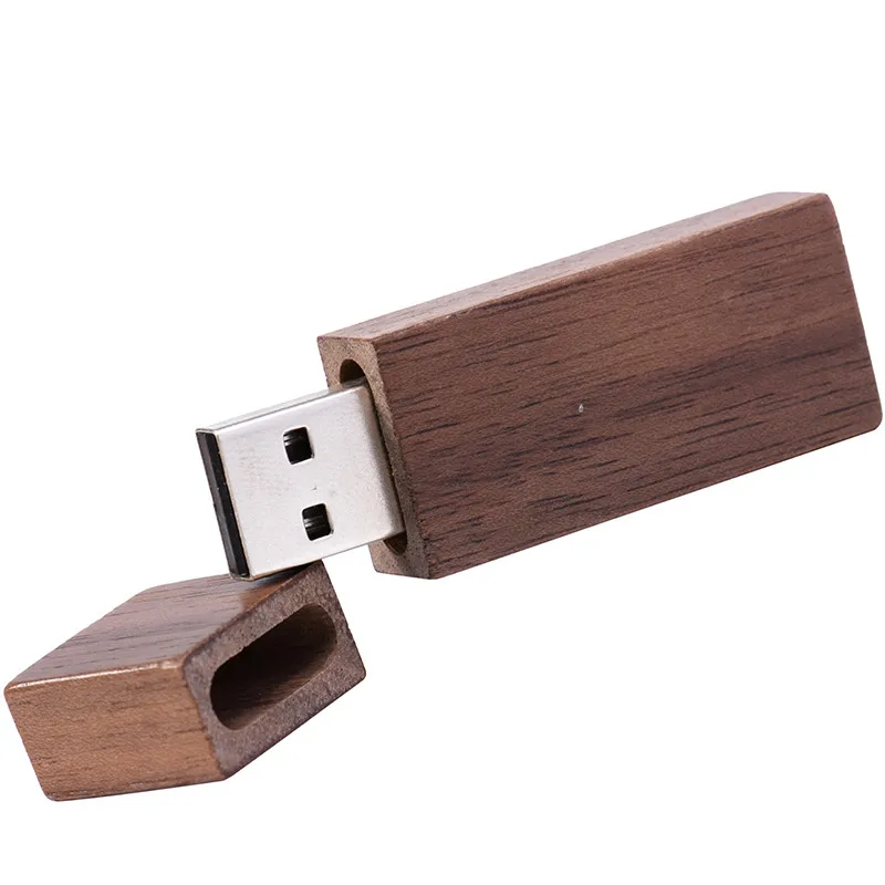 Walnut JASTER высокоскоростной USB 2,0 Пользовательский логотип деревянная флеш-карта usb флеш-накопитель Флешка 4 ГБ 8 ГБ 16 ГБ 32 ГБ U диск свадебный подарок - Цвет: Walnut