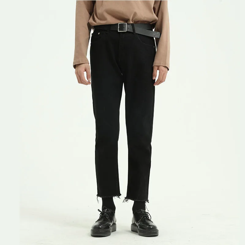 Мужские черные повседневные джинсовые брюки в стиле хип-хоп уличная одежда