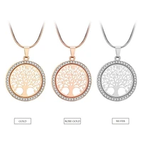 classic female necklace fashion jewelry creative hollow tree of life plant pendant necklaces party anniversary gift for women