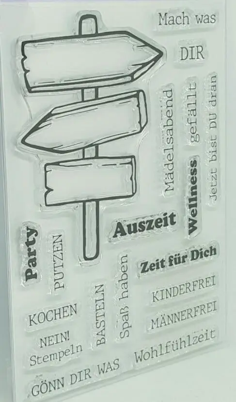 Немецкий прозрачный штамп или для самостоятельного скрапбукинга/изготовления
