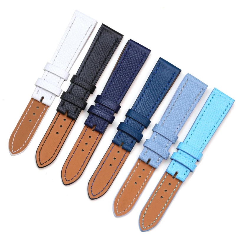 

Pesno Genuine Leather wriststraps suitable for Hermes H Hour Watch Smooth Texture Band Strap Watchband watchstraps