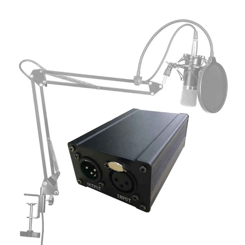 

48V Phantom Power Supply Condenser Microphone Phantom Power GAZ-PS02 Professional USB Power Supply