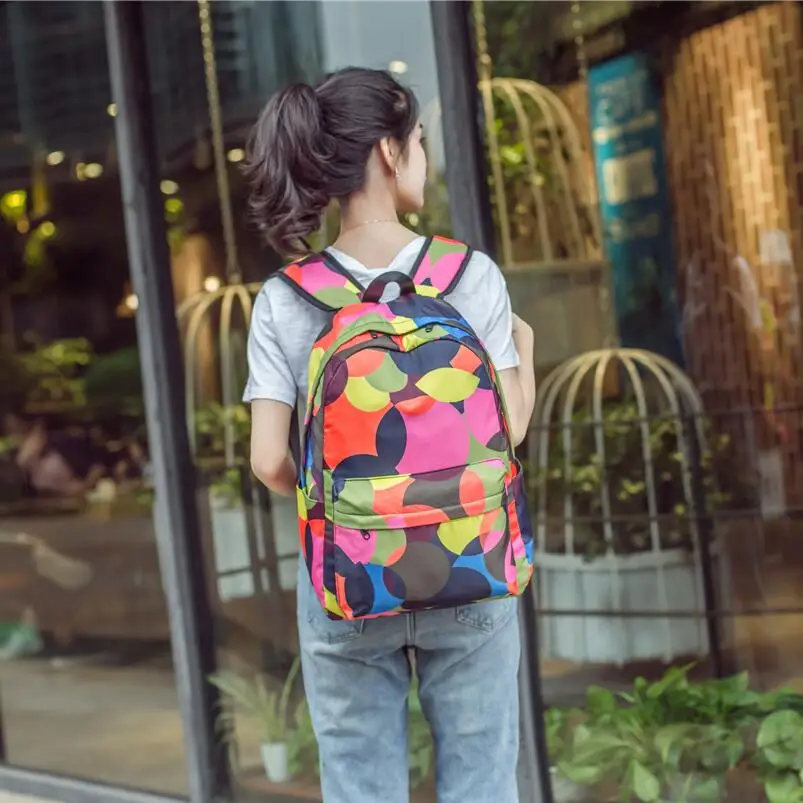 

OKKID school bags for girls waterproof nylon school backpack student camouflage backpack bookbag women travel sprots backpack