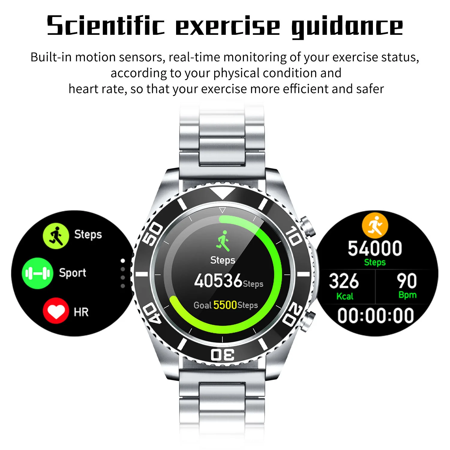 Часы Смарт-часы с ремешком из нержавеющей стали часы в деловом стиле для часов Rolex