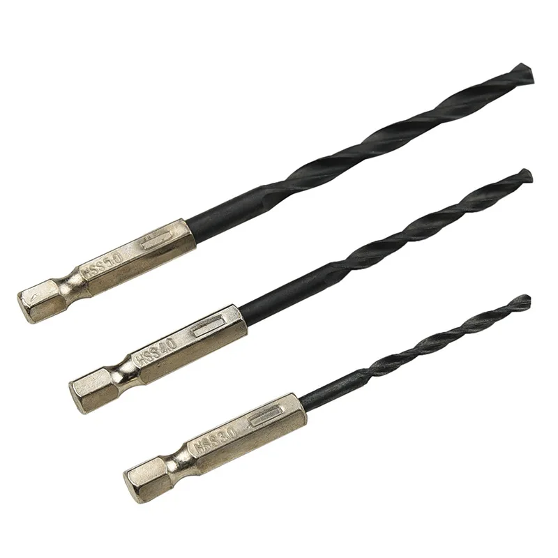 

Hex Shank Twist Drill Bit Set 15pcs 3/4/5mm High-speed Steel Nitriding Drill Bits Woodworking Wood Metal HSS Drilling Tool