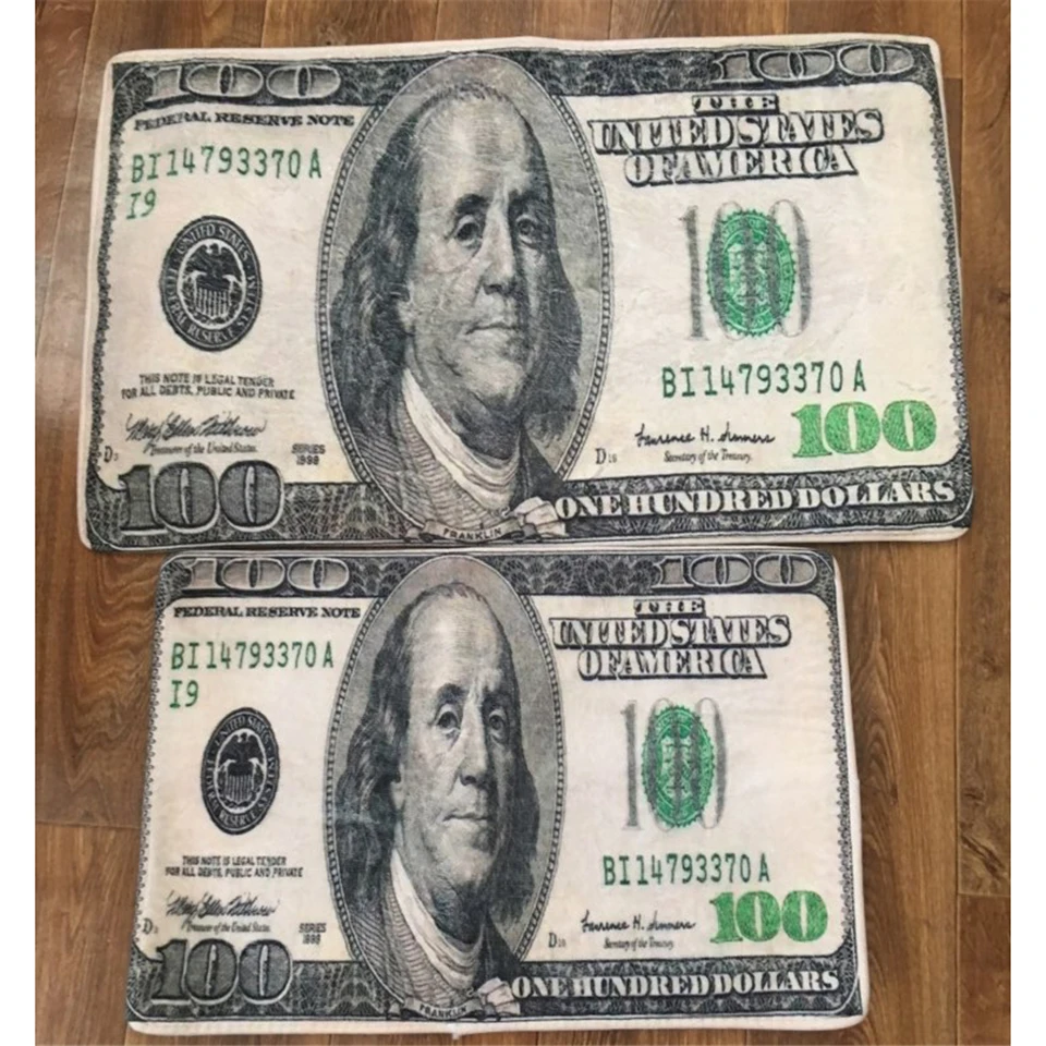 3d придверный коврик валюта долларов прикольный для входной двери Забавный