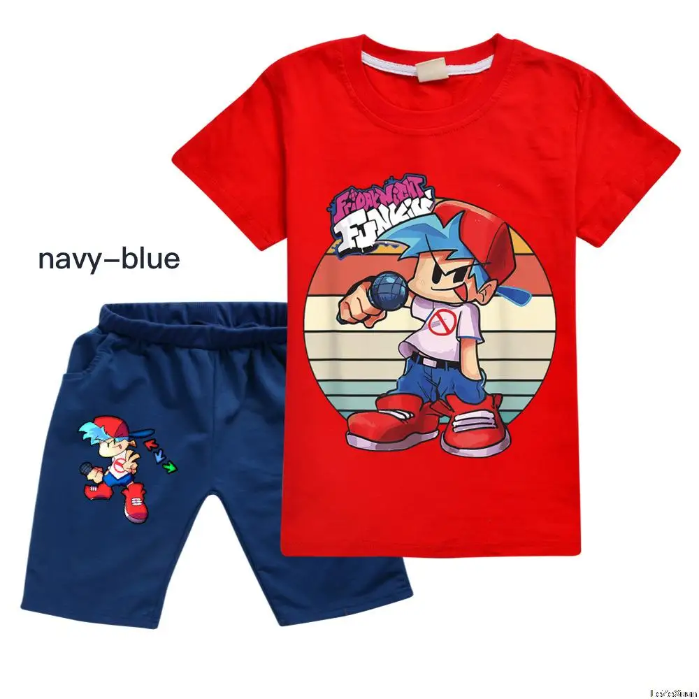 Детский спортивный костюм с коротким рукавом и принтом пятница ночь | Мать