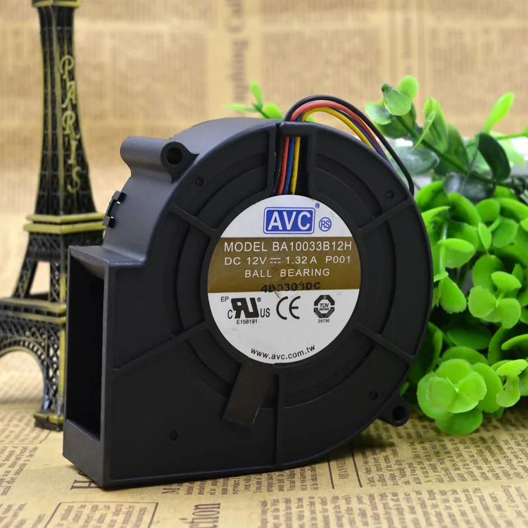 AVC BA10033B12H 12V 1.32A 9 9733 3-проводной 4-проводной подшипник турбонагнетатель | Компьютеры