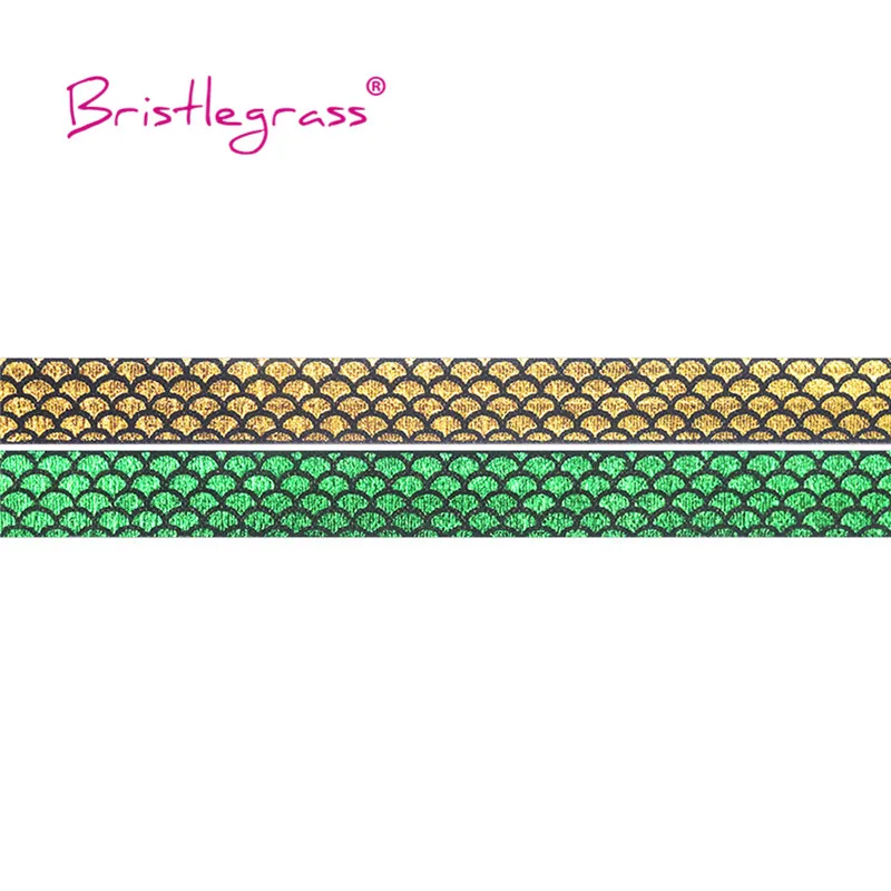 BRISTLEGRASS 100 ярдов по рулону 5/8 &quot15 мм Русалочка весы фольга печать раскладной