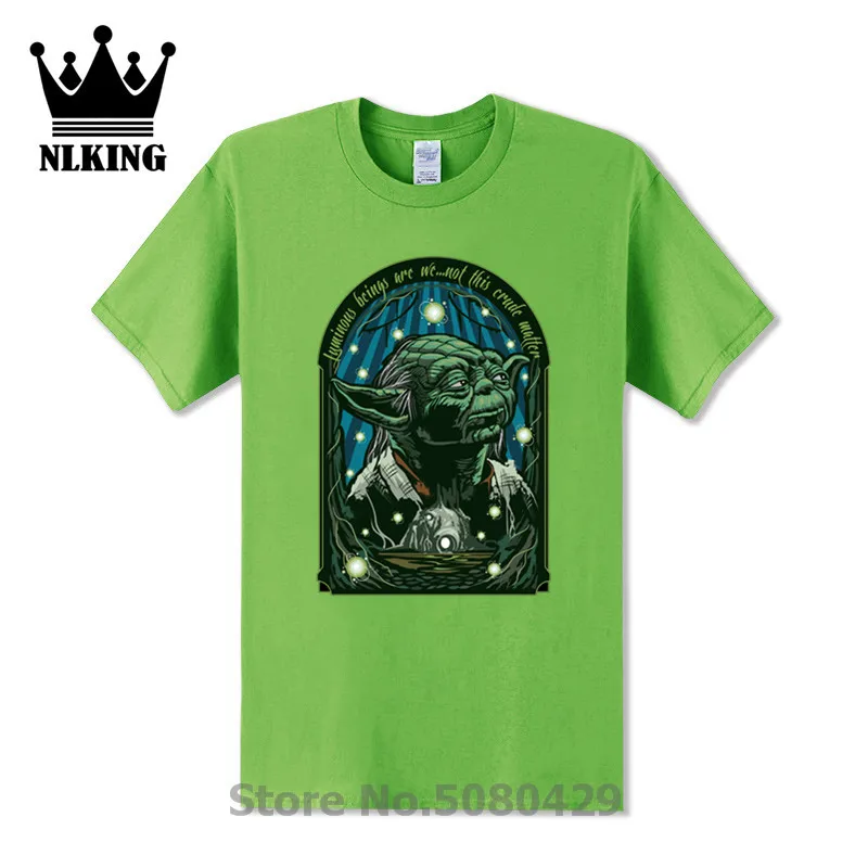 Йога джедай мастер ампир ударяет по спине звезда футболка 100% хлопок Короткие