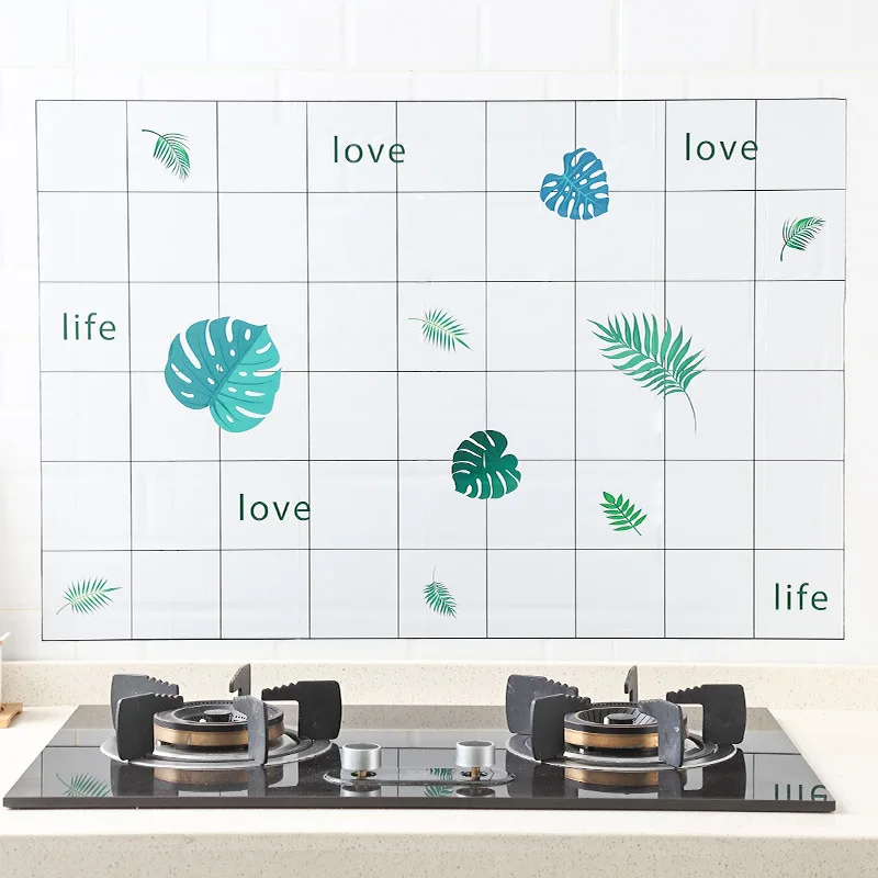 

Kitchen Self high temperature Adhesive Wall stickers Aluminum Foil Kitchen StoveCabinet Stickers Oil Proof Waterproof home decor