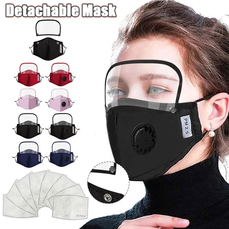 

3pcs 5 Colors Face Mask Filter Cycling Mask Filter Outdoor Unisex Anti Smog Foldable Eye Protection Dust-proof Removable