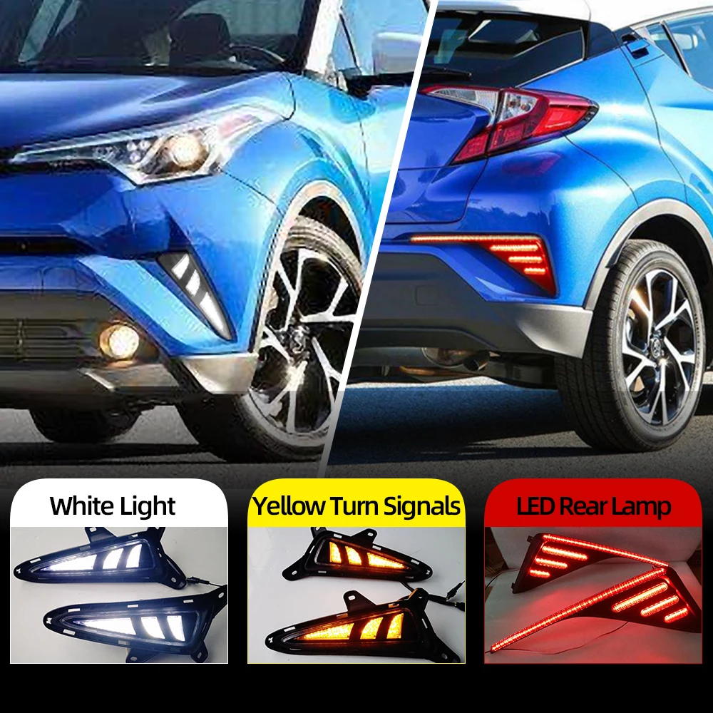 2 шт. для TOYOTA C-HR CHR 2016 2017 2018 2019 светодиодный автомобильный DRL дневные ходовые огни