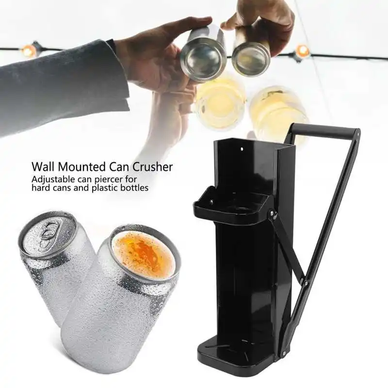 

Can Crusher 2.5L Iron for Hand Push Soda Beer Crushing Heavy Duty Tool Wall Mounted Bottle Opener Recycling