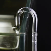 3pcs co2 diffuser u shape bend glass connector tube pipe air pump hang on fix aquarium fish water plant tank