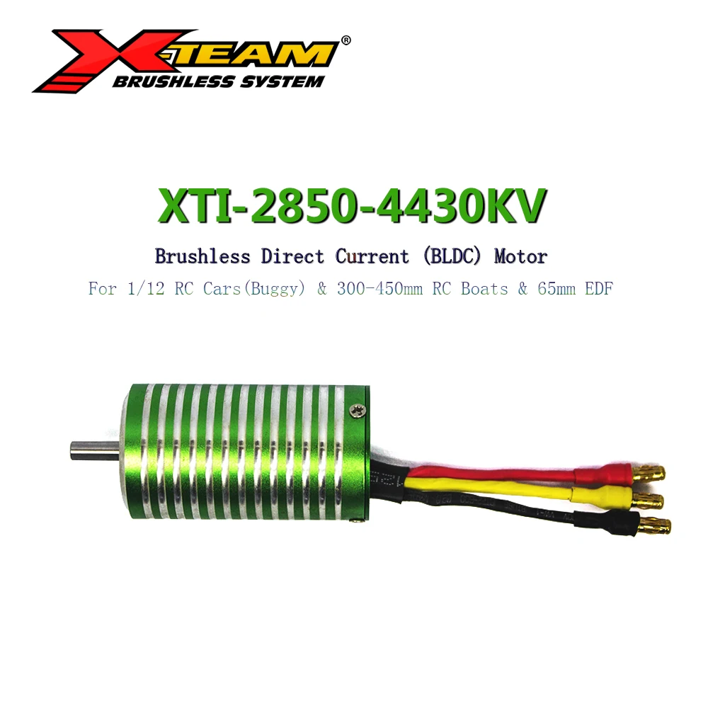 X TEAM бесщеточный мотор 2850 4430KV BLDC электромотор для RC автомобиля 1/12 Багги 300 450 мм