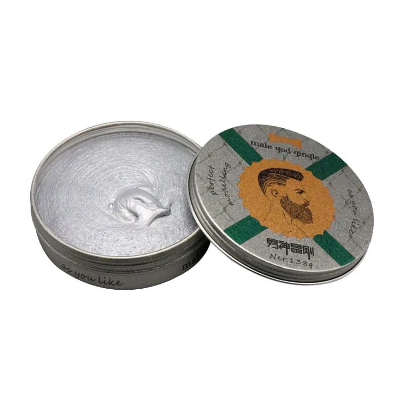 Silver Hair dye Оригинальные пластилиновые помады для волос, матовый грязевой воск для волос, крепкий стиль, долговечный, крутой, унисекс, натуральный серый цвет волос, восковые продукты для укладки - Цвет: Silver Hair dye