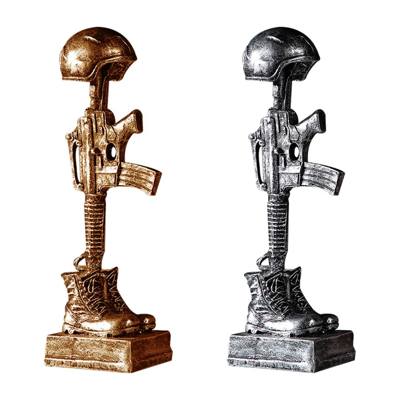 

Фигурка Воина с пистолетом, миниатюрная модель, аксессуары для украшения дома, винтажные фигурки, настольное украшение, подарок