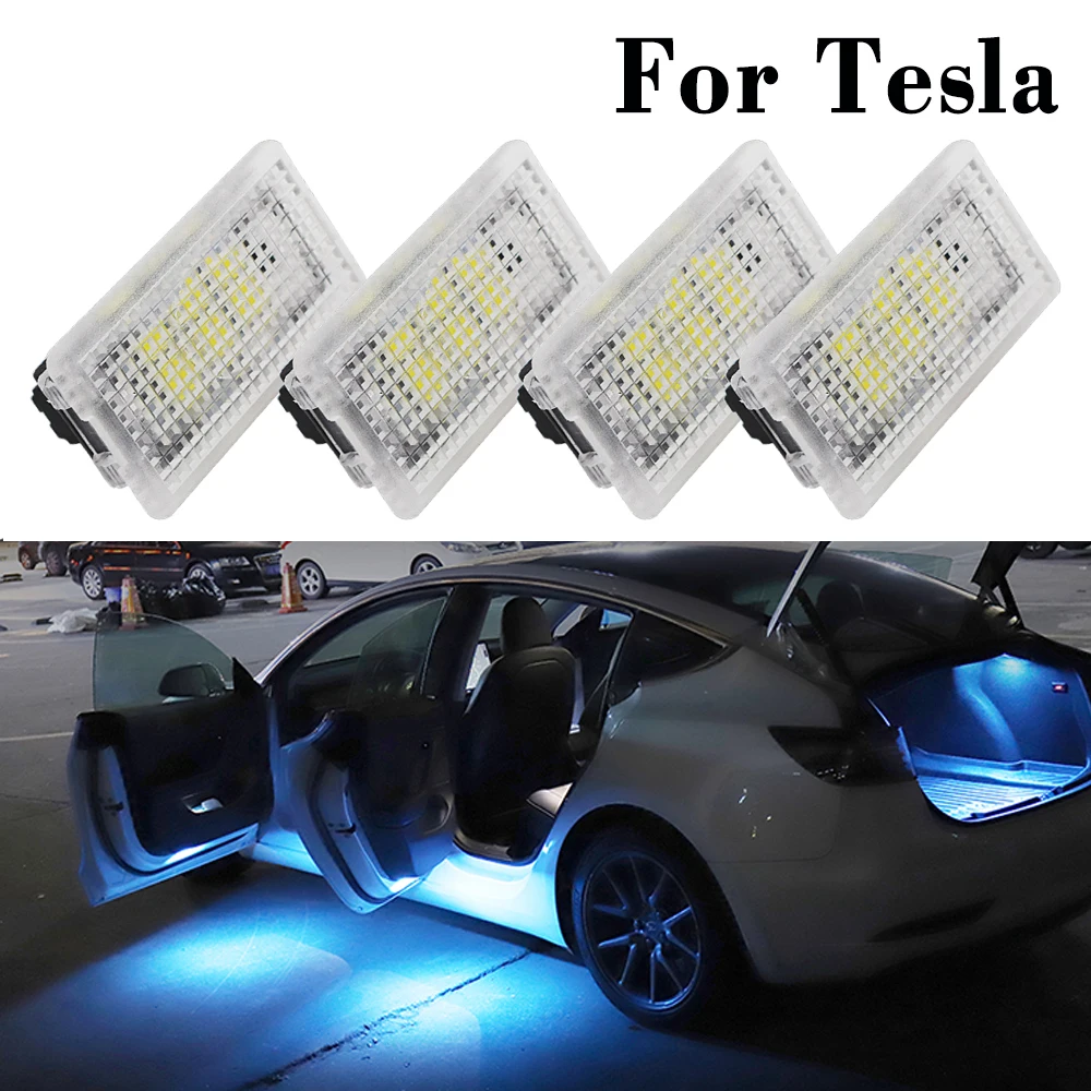 

For Tesla Model X S 3 Ambient Light LED Car Door Footwell Atmosphere Interior Decorative Lamp Auto Trunk Lighitng Ultra Bright