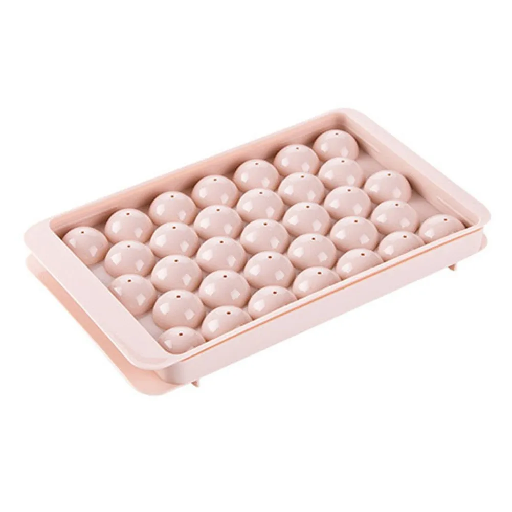 

Plastic Round 33 Grid Popsicle Shape Ice Cube Maker Tray Reusable Ice Cube Mold Ice Maker With Removable Lids Ice Cream Tools