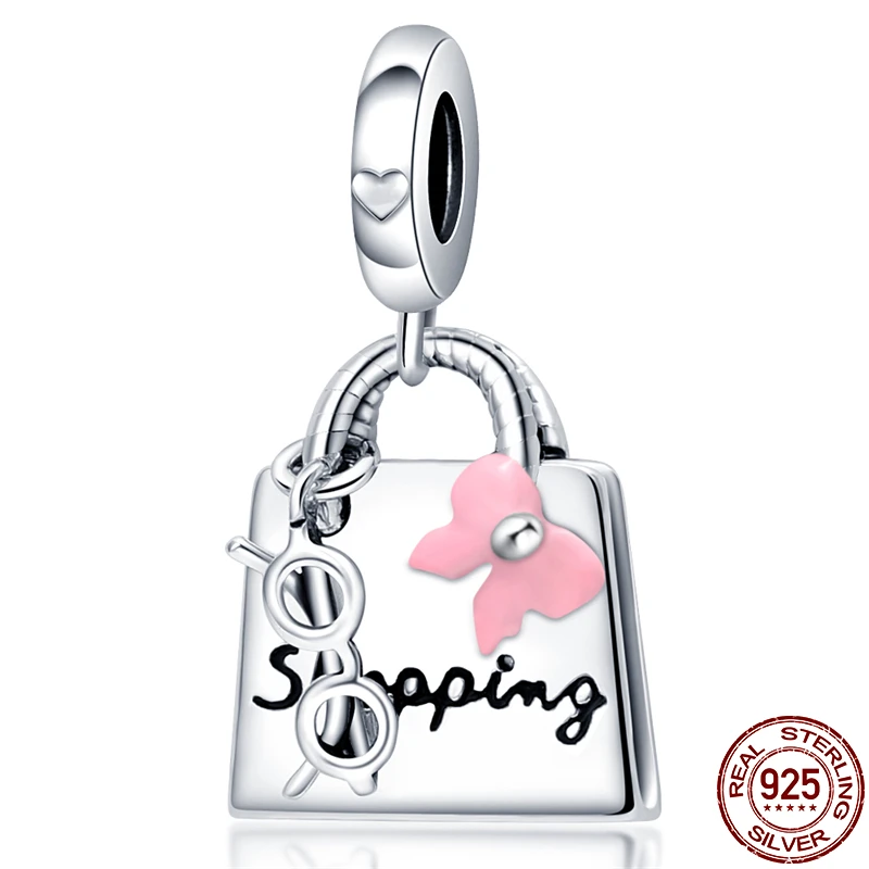

100% Real 925 Sterling Silver Butterfly Bag Beads Fit Original pandora Bracelet&Bangle Making Fashion DIY Jewelry