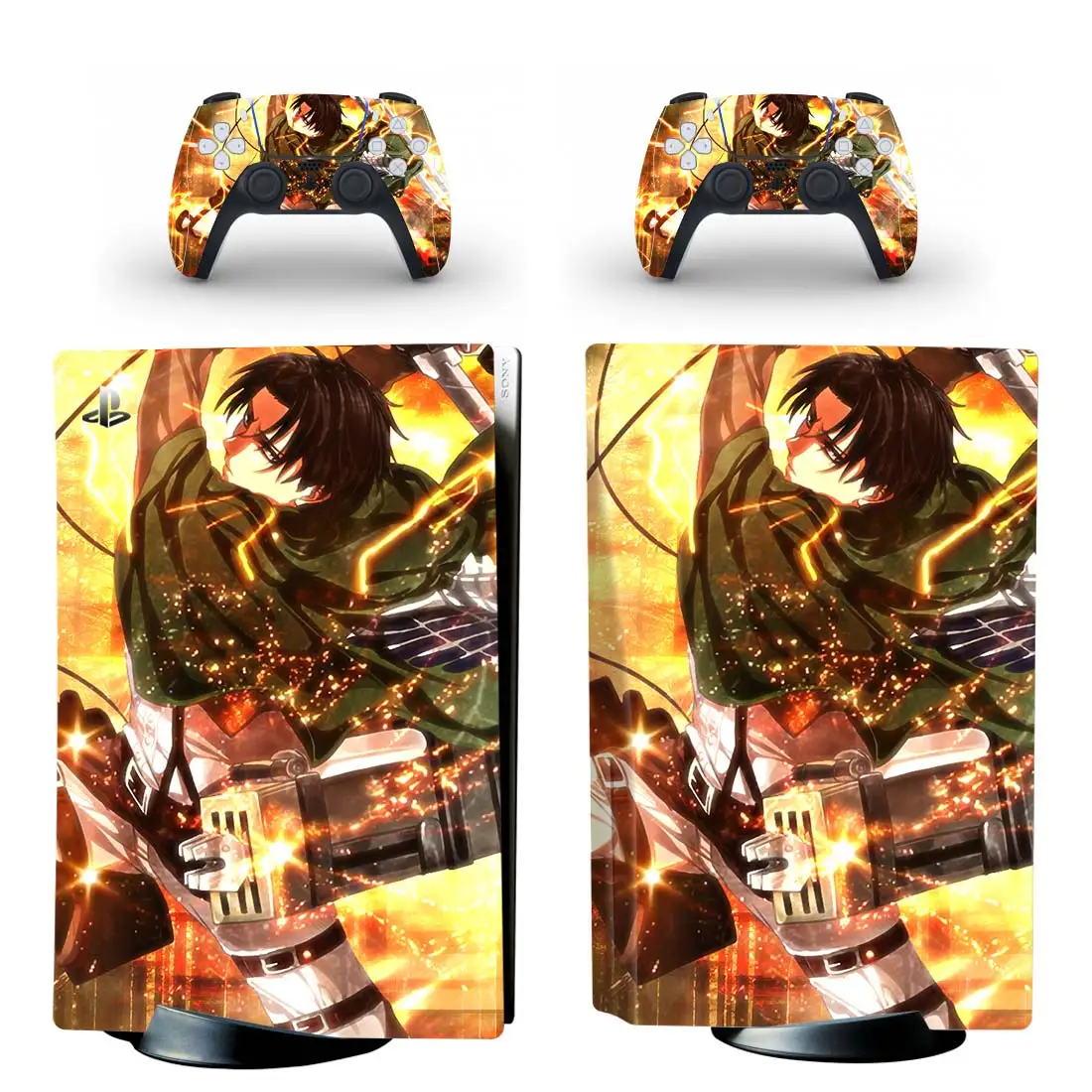 Наклейка атака на Титанов PS5 стандартная кожаная наклейка с дисками для консоли