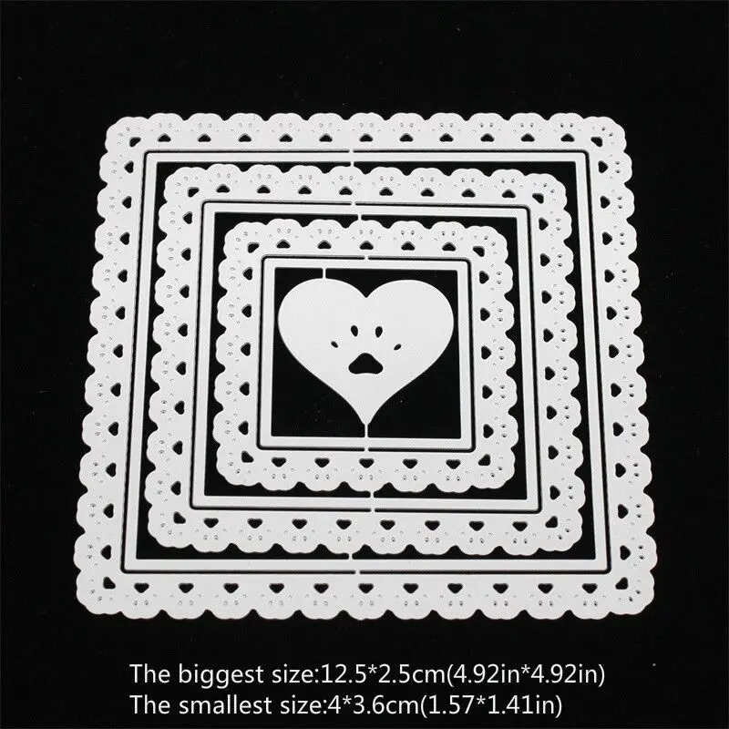 

KLJUYP Paw Print Squares Metal Cutting Dies Scrapbook Paper Craft Decoration dies scrapbooking