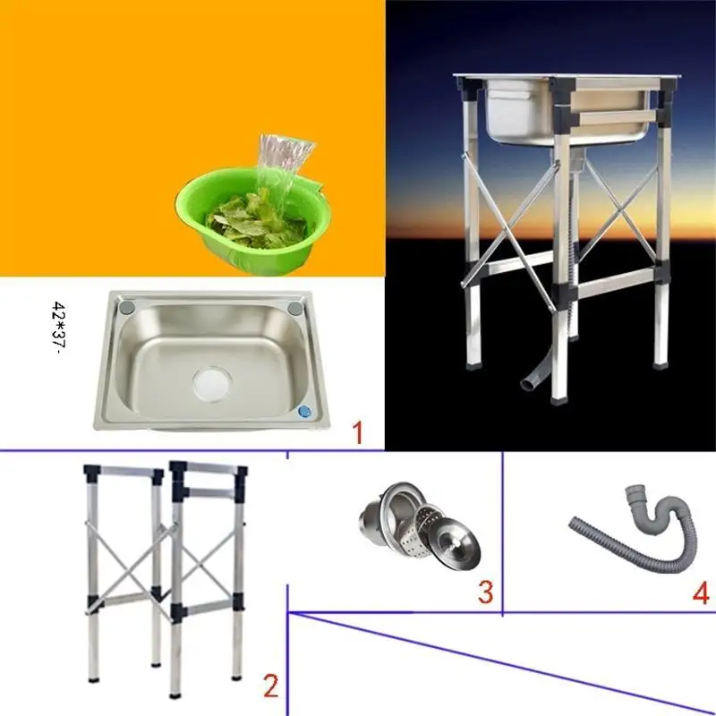 MODEL B Banheiro Evier встроенный портативный диссипадор Lavello кран Afwasbak Lavabo De Cocina Fregadero Cuba Pia Cozinha кухонная раковина - Цвет: MODEL B